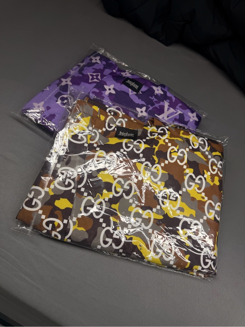 Camouflage Toiletry Pouch - Yellow & Brown